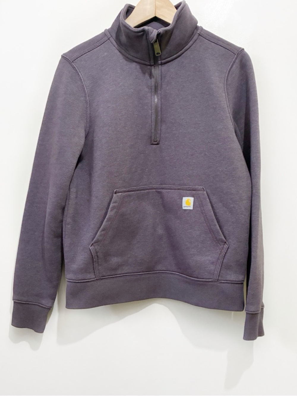 Carhartt Clarksburg Quarter Zip Sweatshirt Size Small Blackberry Heather Purple